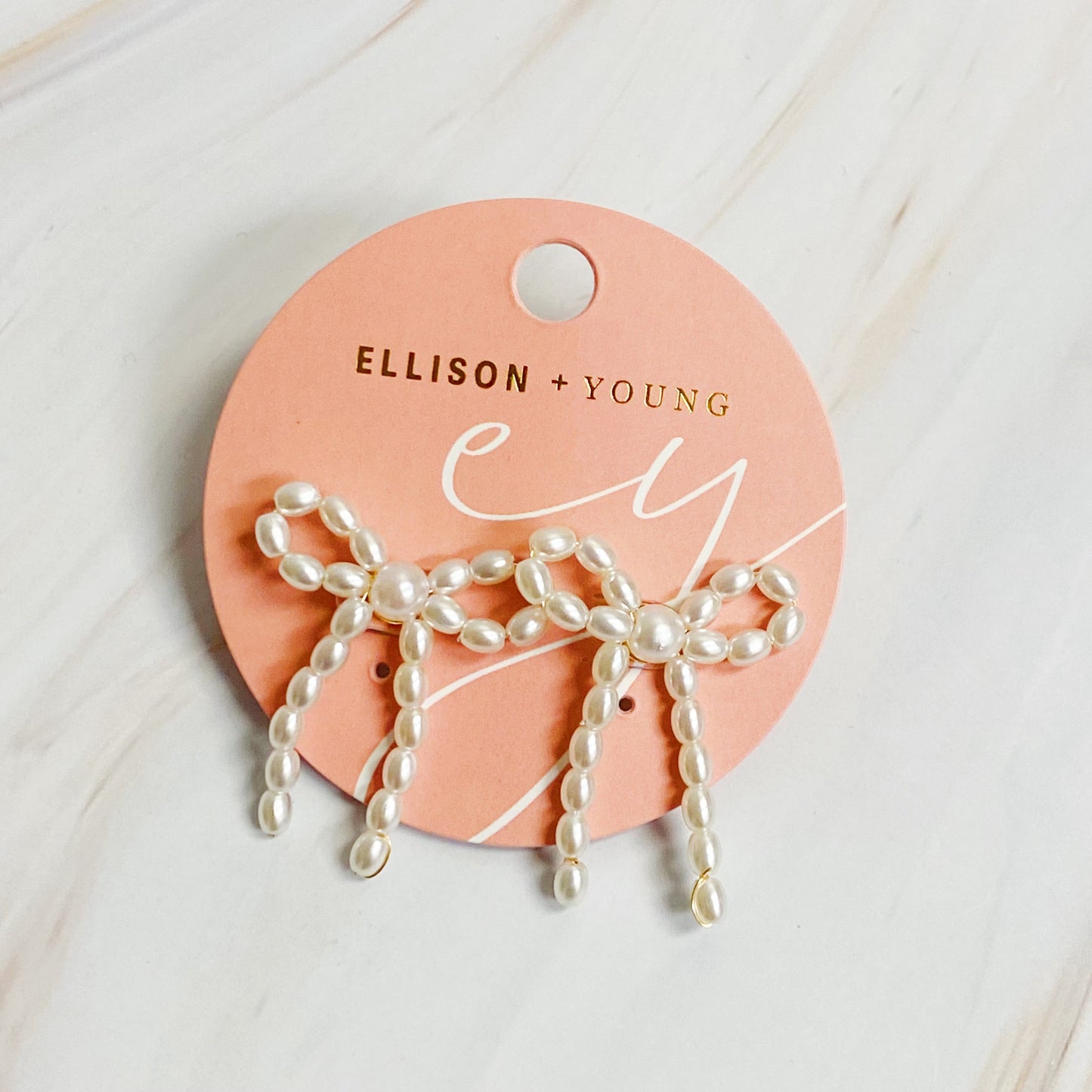 Pearl Bow Ballerina Earrings (US and Canada Shipping)