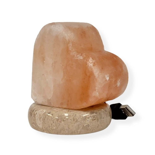 USB Himalayan Pink Rock Salt Lamp - Carved Shape Crystal LED Light (Australia Shipping Only)