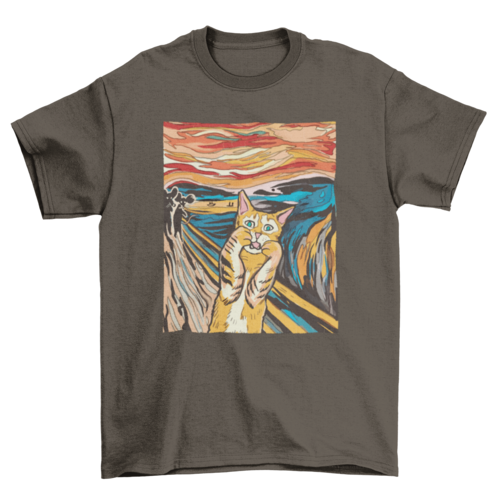 The Scream parody cat t-shirt (US Shipping only)