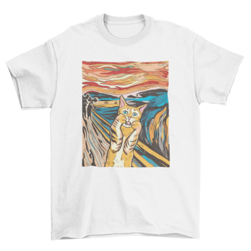 The Scream parody cat t-shirt (US Shipping only)