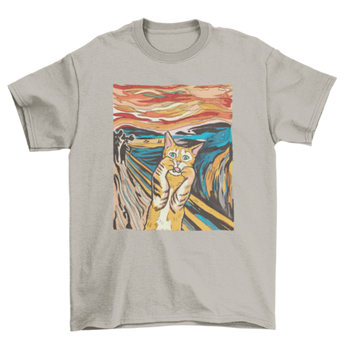 The Scream parody cat t-shirt (US Shipping only)