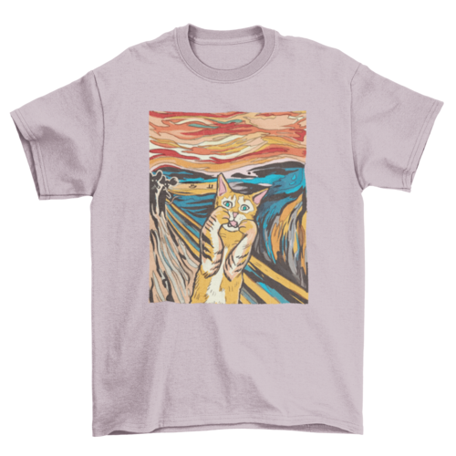 The Scream parody cat t-shirt (US Shipping only)