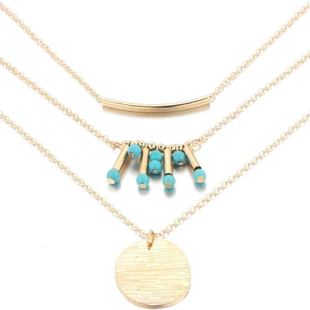 Turquoise Multilayer Necklace (US shipping Only)