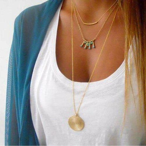 Turquoise Multilayer Necklace (US shipping Only)