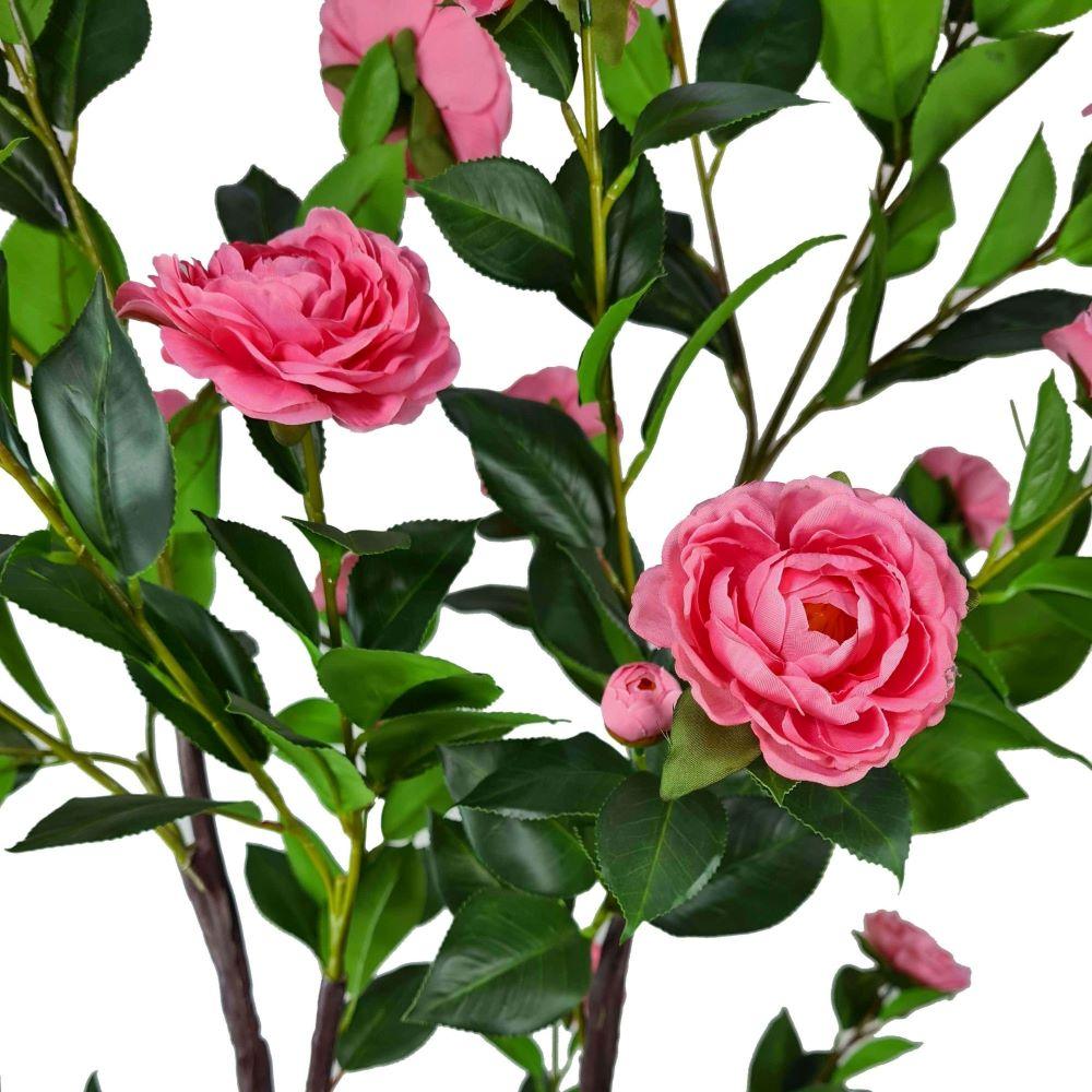 Flowering Natural Pink Artificial Camellia Tree 100cm (Australia Shipping Only)