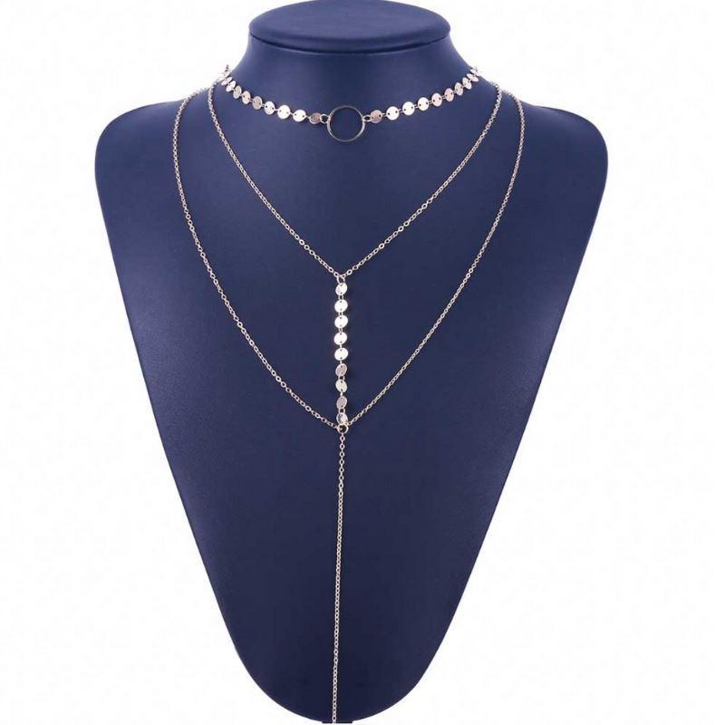 Three Layer Lariat Choker Necklace (US shipping Only)