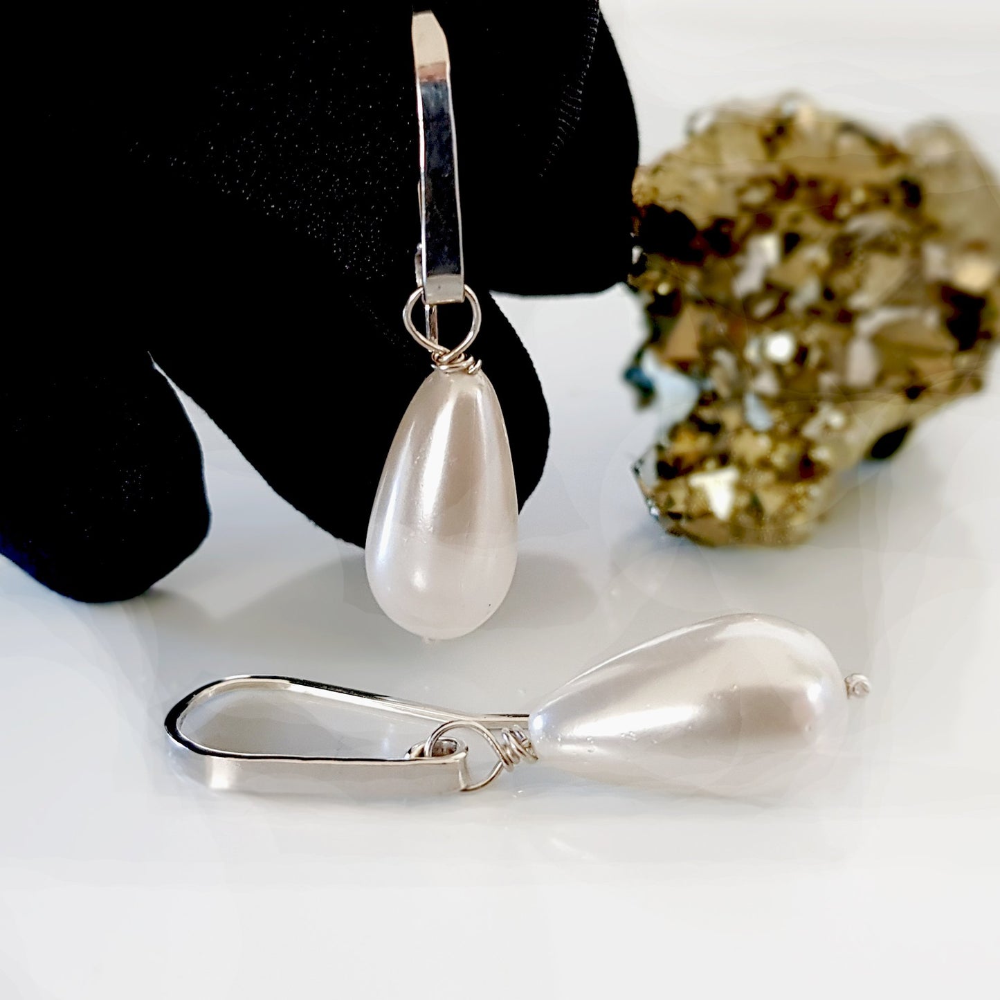 Dew Drop - Bridal Jewellery Collection -Teardrop Shell Pearl  |