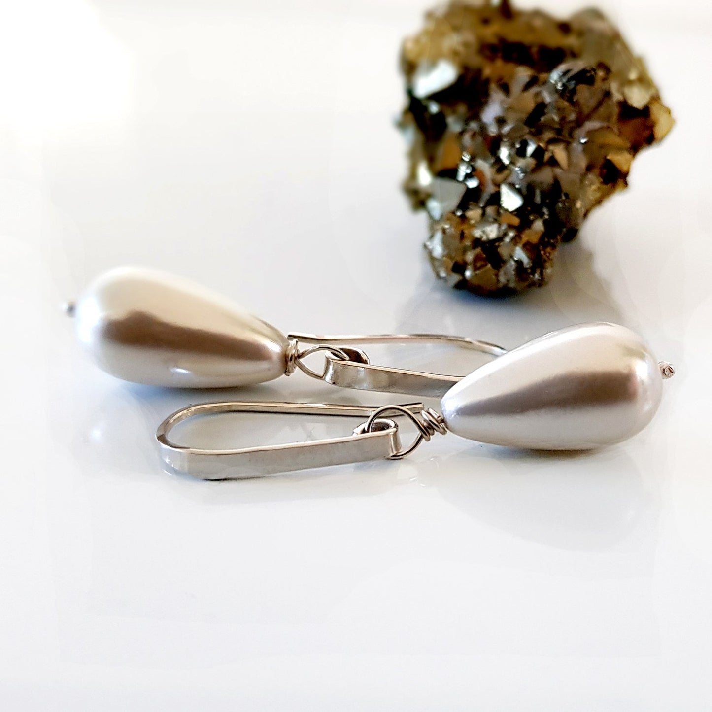 Dew Drop - Bridal Jewellery Collection -Teardrop Shell Pearl  |