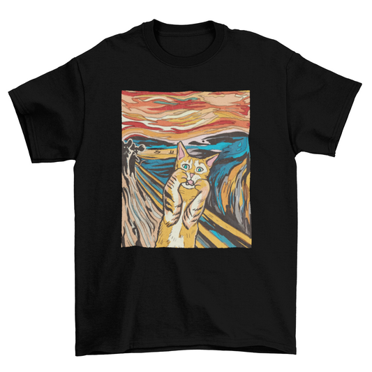 The Scream parody cat t-shirt (US Shipping only)