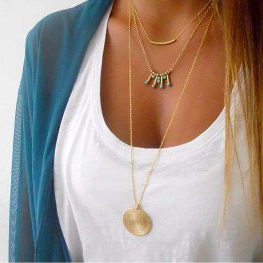 Turquoise Multilayer Necklace (US shipping Only)