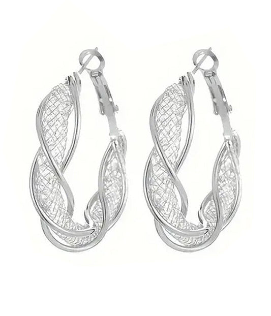 TWIST TEARDROP HOOP EARRING (US Shipping only)